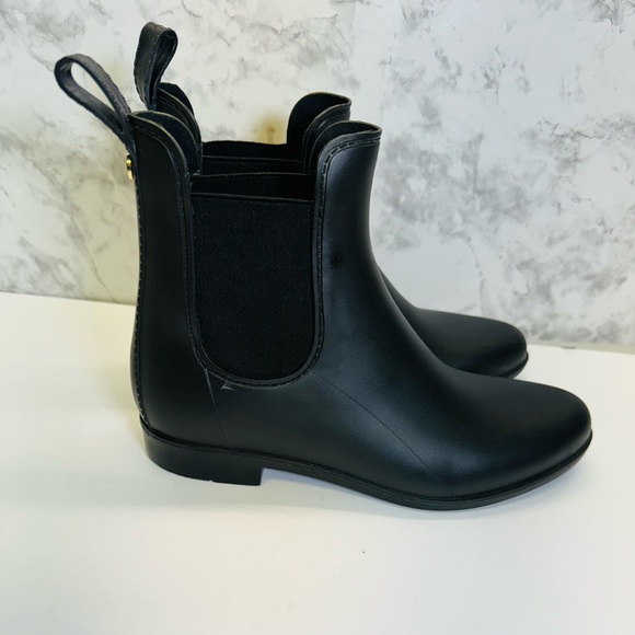 Sam Edelman Tinsley Womens 8 Matte Black Chelsea Ankle Rain Boots - Picture 1 of 4